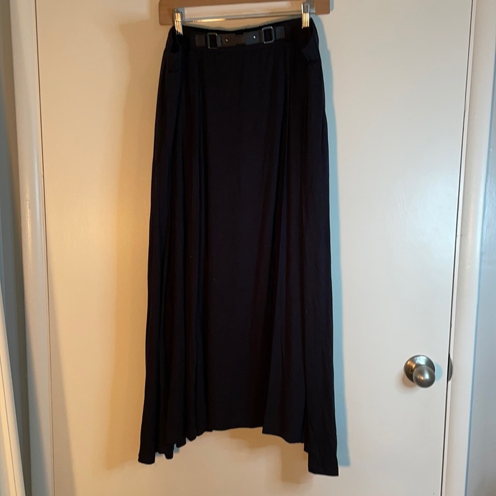 H by Halston Knit Jersey Maxi Skirt Black
